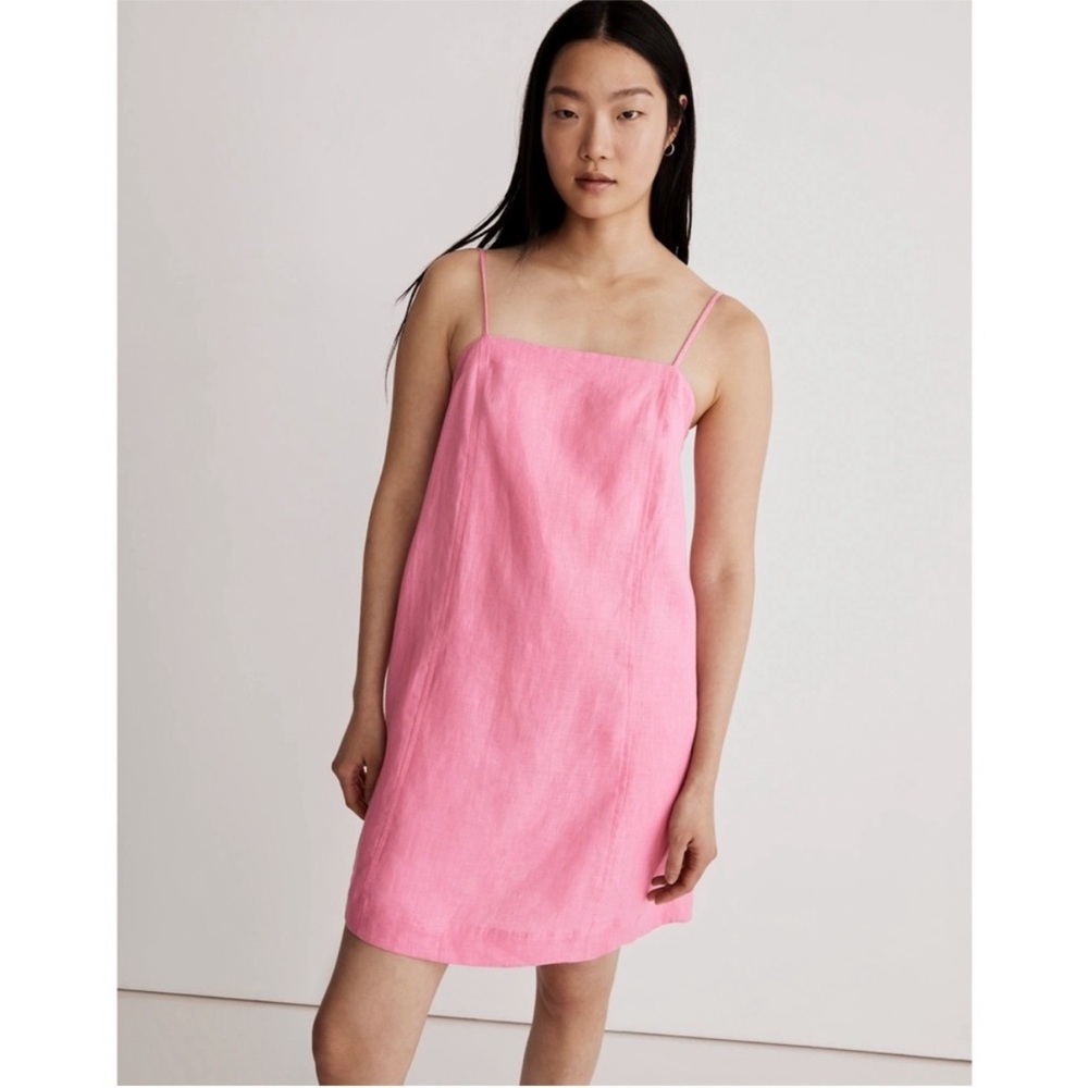 NEW Madewell Anthropologie Goldie Linen‎ Pink Mini Dress